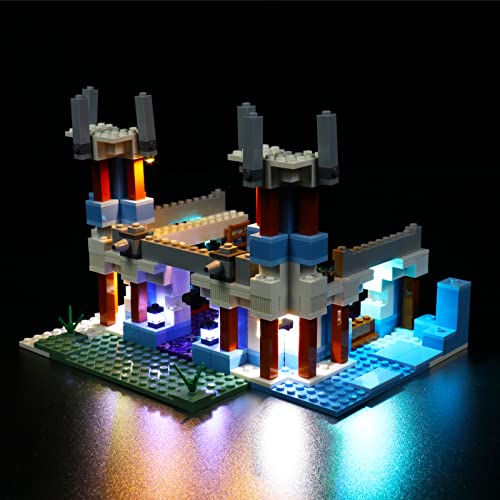 Led Licht Set für Lego Eispalast Set , Led Beleuchtungs Set für Lego 21186 Lego Minecraft The Ice Castle - Nur Lichter-Set , Kein Lego-Modell