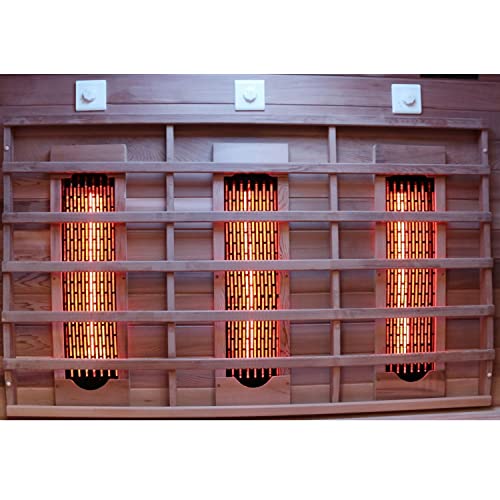 Luxus LED Infrarotsauna 160x110cm Infrarotkabine Sauna Wärmekabine Vollspektrum