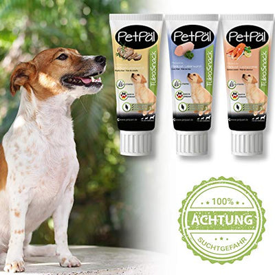 PetPäl Hunde Leberwurst in der Tube Leckerli “TuboSnack“ – Probiergröße 2er Pack - Premium Leckerlie getreidefrei für den Hund - Auch für Welpen - Natürlicher Hundeleckerli Snack - Made in Germany