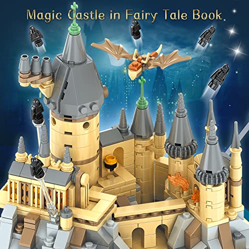 VEPOWER Harry Schloss Bauspielzeug,Magisches Schloss Buch Spielzeug Bausteine, Sammlerstück zum Ausstellen Modell,Bausatz Cooles Geschenkidee für Erwachsene und ab 8 Jahren(749 Stück)