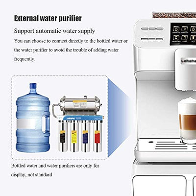 ROM One-Touch-Kaffeevollautomat, Heim-Espressomaschine, Gewerbliches Büro für eine Vielzahl von Anlässen, Weiß