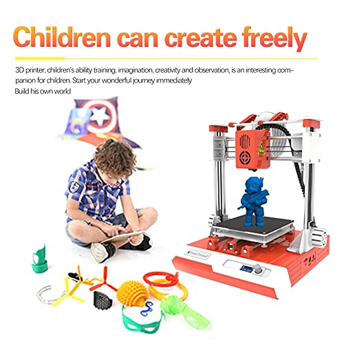 Desktop-Mini-3D-Drucker K2 Mini-3D-Drucker-Kit 100X100X100mm Drucken für Bildung und Familie, Halloween- und Weihnachtsgeschenke für Kinder(EU)