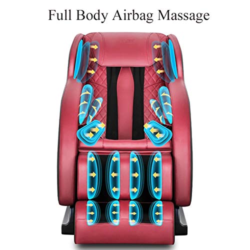 Lzour SL-Track-Massagestuhl, 4D-Ganzkörper-Zero-Gravity-Shiatsu-Recliner-Massagestühle mit Raumkapselauto-Erkennung 12 Massagemodi-Walze,Braun