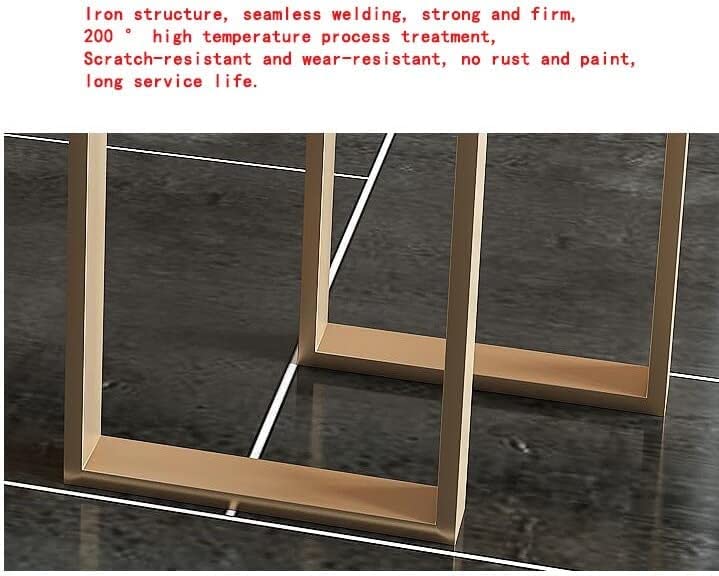 ABGRC 5-teiliges Esstisch-Set, ergonomischer Tisch und Vier Stühle, Marmor-Bartisch-Set für 4 Personen, Bequeme Barhocker aus PU-Leder