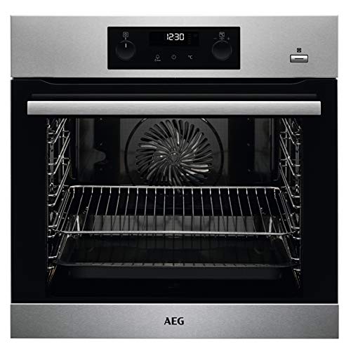 AEG BPB355020M Backofen/Energieeffizienzklasse A+ / 71 Liter Volumen/Edelstahl & IKB6431AXB Autarkes Kochfeld/Herdplatte mit Touchscreen, Topferkennung & Hob²Hood-Funktion / 60 cm, Schwarz