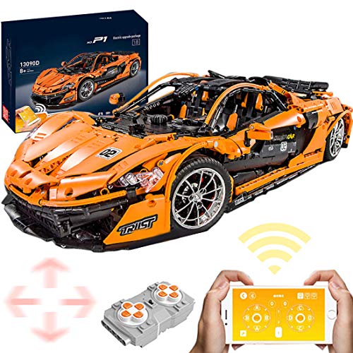 Sunbary Technik Auto Bausteine, 2.4Ghz RC Sportwagen Bauset mit Motoren, 3228 Teile Klemmbausteine Konstruktionsspielzeug Kompatibel mit Lego Technic