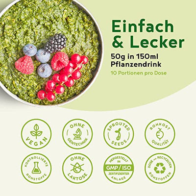 Morning Fuel - Breakfast Smoothie Bowl - Haferflocken/Porridge - Mit Vanille und Matcha - Veganer, Nährstoffreicher, Frühstücksersatz