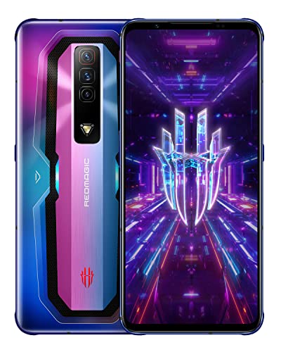 REDMAGIC 7 165Hz Gaming Handy, 5G Android Smartphone, 16GB RAM+256GB ROM, Snapdragon 8 Gen 1, 6.8" AMOLED FHD Bildschirm, 4500mAh Gaming Telefon, 64MP Kamera, 30W Ladegerät, Dual-SIM, NFC Rot&Blau