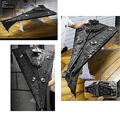 PLEX Technik Sternenzerstörer der Eclipse-Klasse Modell, 10368 Teile Mould King 21004 Super Star Destroyer UCS MOC Bausatz Kompatibel mit Lego Star Wars