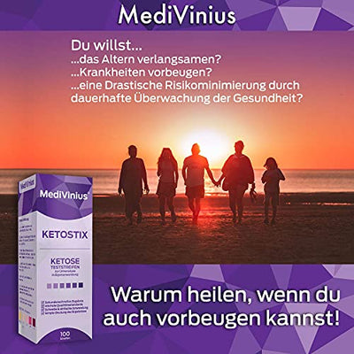 KETOSTIX® 100 Stück für sofortige Ketose Messergebnisse I Keton Teststreifen für die effektive Keto Ernährung und Diät I Ketosticks, Keton Sticks Urin