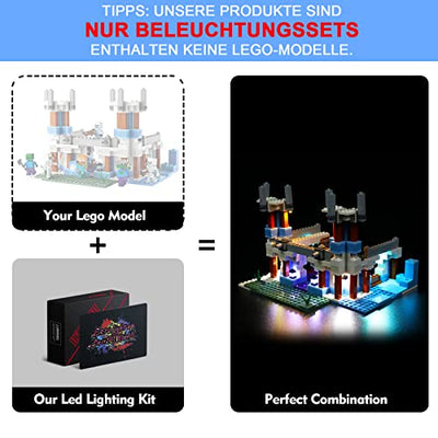 Led Licht Set für Lego Eispalast Set , Led Beleuchtungs Set für Lego 21186 Lego Minecraft The Ice Castle - Nur Lichter-Set , Kein Lego-Modell