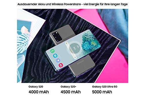 Samsung Galaxy S20 Ultra 5G Smartphone Bundle (17,44 cm) 128 GB interner Speicher, 12 GB RAM, Hybrid SIM, Android inkl. 36 Monate Herstellergarantie [Exklusiv bei Amazon]Deutsche Version, cosmic grey