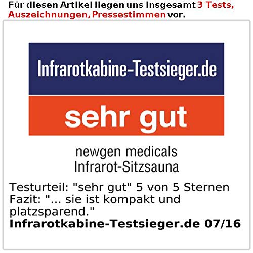 newgen medicals Infrarotkabine: Kompakte Infrarot-Sitzsauna aus Hemlock-Holz; 760 W; 0.62 m² (Infrarotsauna)