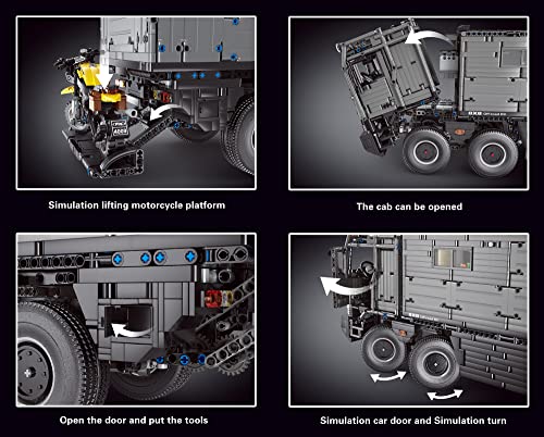 FigureArt Technik LKW Wohnmobil Off-Road Bausatz, 6068 Teile Groß Technik Klemmbausteine mit Fernbedienung und 5 Motors Kompatibel mit Lego Technik