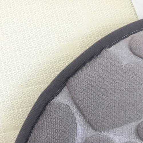 rutschfeste 3 Badteppich Set Super Soft Badteppich und WC Vorleger Memory Foam Pebble Dusche Matte Schnell trocknend Badezimmer Matte Teppich, U-förmigen Contour Matte und WC-Sitz Bezug