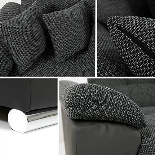 Eckcouch Ecksofa Niko Bis! Design Sofa Couch! mit Schlaffunktion und Bettkasten! U-Sofa Große Farbauswahl! Wohnlandschaft vom Hersteller (Ecksofa Links, Soft 020 + Majorka 03)