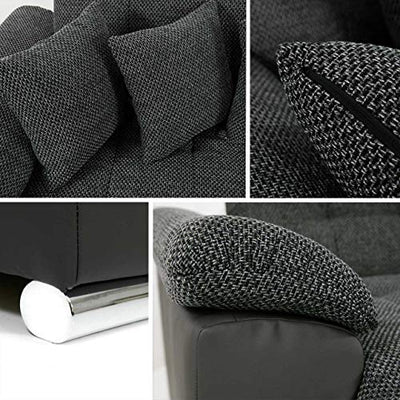 Eckcouch Ecksofa Niko Bis! Design Sofa Couch! mit Schlaffunktion und Bettkasten! U-Sofa Große Farbauswahl! Wohnlandschaft vom Hersteller (Ecksofa Links, Soft 020 + Majorka 03)