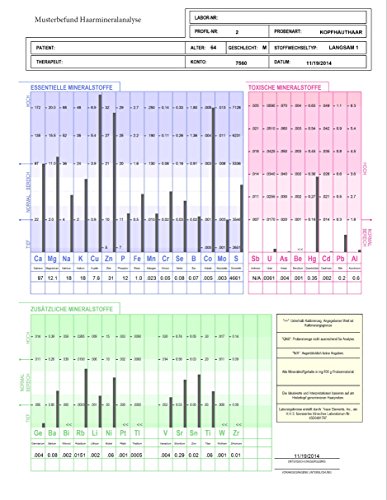 Verisana Haarmineralanalyse (Kopfhaar) – Schwermetall-Test & Mineralstoffmangel-Test – Mineralstoff-Analyse bei Haarausfall & Stoffwechselstörung – Grundlage für Schwermetallausleitung