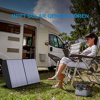 ALLPOWERS S300 Tragbare Powerstation 288Wh / 78000mAh Solar Generator Mobiler Stromspeicher Tragbares Kraftwerk mit 1x100W Faltbares Solarpanel Notstromversorgungs für Camping fischen Freien, Camping