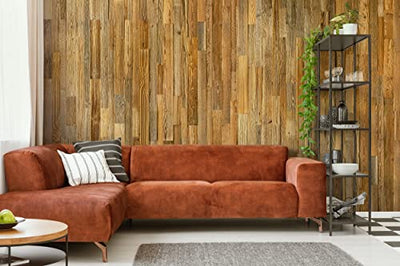 Wandverkleidung aus Altholz, Natürliches Vintage Holz Wandpaneele | model"Amber" | Wooden Wall Design (1m2)