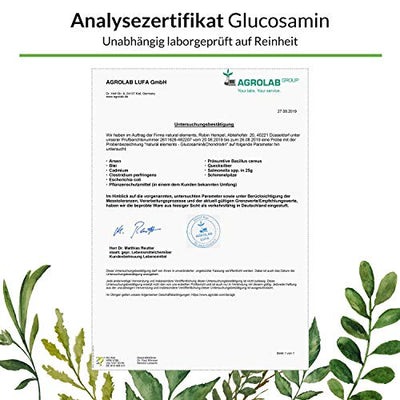 Glucosamin & Chondroitin hochdosiert - 180 Kapseln - Laborgeprüft, hochdosiert