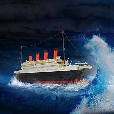 SuSenGo Lego Titanic Bausteine Schiff Spielzeug, Lego Titanic Modell für Kinder Erwachsene enthält 1021 Bausteine