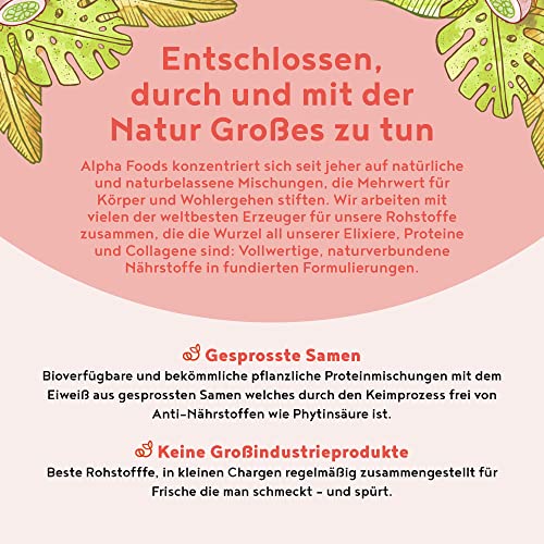 Vegan Protein - VANILLE KIPFERL - Pflanzliches Proteinpulver aus gesprossten Reis, Erbsen, Sojabohnen, Leinsamen, Amaranth, Sonnenblumen- und Kürbiskernen - 600g Pulver