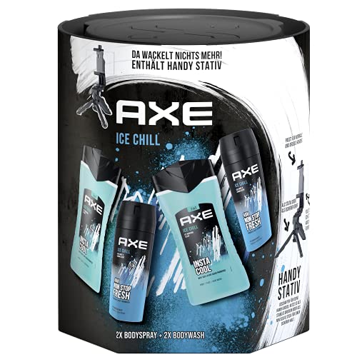 Axe Ice Chill Geschenkset mit Handy Stativ, 3er Pack