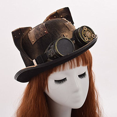 GRACEART Damen Katze Ohren Steampunk Hut