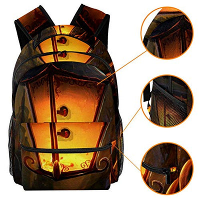 LORVIES Magic Lantern Light Casual Rucksack Schulterrucksack Büchertasche für Schule Studenten Reisetaschen