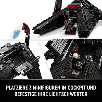 LEGO 75336 Star Wars Die Scythe - Transportschiff des Großinquisitors, Spielzeug-Raumschiff mit Shootern, Ben Kenobi, Lichtschwertern, Obi-Wan Kenobi Set, Geschenk zu Weihnachten