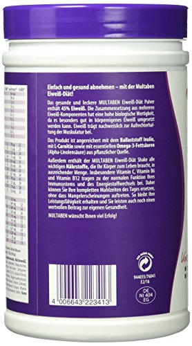 Multaben Diät Shake (430 g) – proteinreicher Abnehm Shake für eine Eiweiß Diät – Kirsch-Joghurt-Geschmack mit Vitaminen und Mineralstoffen – sättigender Diät Drink als hochwertiger Nahrungsersatz