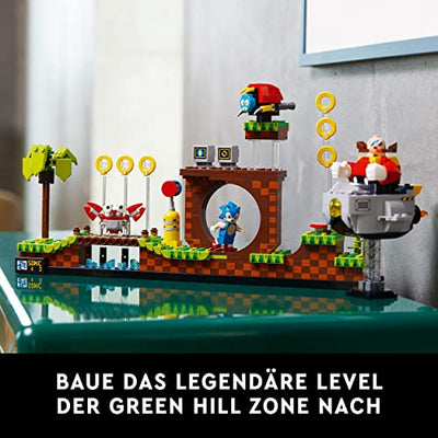 LEGO Ideas 21331 Sonic The Hedgehog – Green Hill Zone Set mit Dr. Eggmann, Egg-Mobil und weiteren Figuren, Geschenkidee für Erwachsene