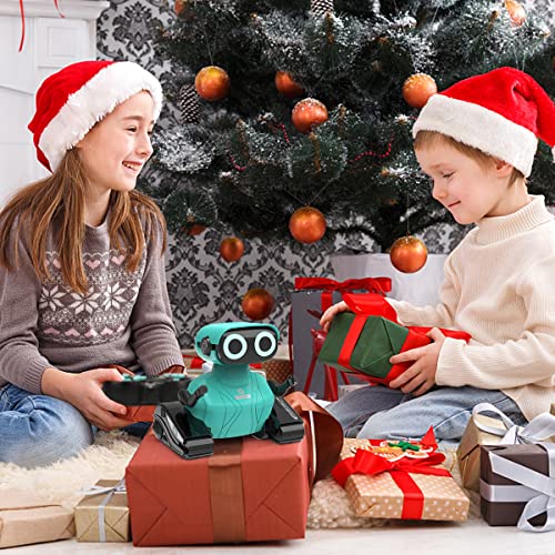 GILOBABY RC Roboter Kinder Spielzeug, Ferngesteuerter Roboter mit 2,4 GHz Fernbedienung, LED-Augen, Flexible Arme, Singender und Tanzender, Geschenke für Kinder Jungen und Mädchen ab 3 Jahre – Blau