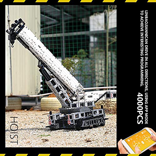 FigureArt Mould King 17002 Technik Liebherr Kran 11200 LKW Bausteine Bausatz, mit APP/2.4 GHz Fernbedienung, Kompatibel mit Lego Technic