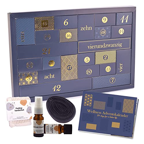 Adventskalender Frauen Wellness von mituso 2022 Edition, Neuer Inhalt - mit Naturkosmetik, Duft und Deko, Entspannung Weihnachtskalender Frauen mit 24 Überraschungen