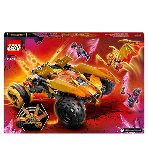 LEGO 71769 NINJAGO Coles Drachen-Flitzer, Set für Kinder mit Spielzeug-Auto, Schlangen-Figur und 3 Minifiguren, inkl. Kai und Cole, Geschenkidee zu Weihnachten