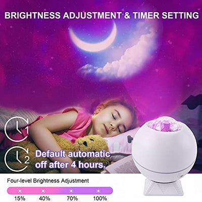 Shayson LED Sternenhimmel Projektor Lampe, Ozeanwellen Projektor Nachtlicht, Ferngesteuertes Nachtlicht, Romantische Atmosphäre Lampe mit Bluetooth Perfekt für Kinder Party, Familientreffen, Auto