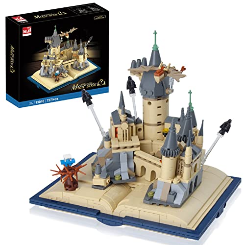 Harry Schloss Bauset Kompatibel Mit Lego, Magisches Schloss Buch Spielzeug Bausteine, Geschenksidee Bauspielzeug für Erwachsene/Zauberwelt-Fans und Kinder(727 Stück)