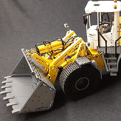 MERK Technik Liebherr L586 Radlader mit 16 Motoren und Fernbedienung, 12135 Teile Exklusives MOC Set für Erwachsene, Kompatibel mit Lego Technic, Mit Motorensatz, 105 x 32 x 41cm