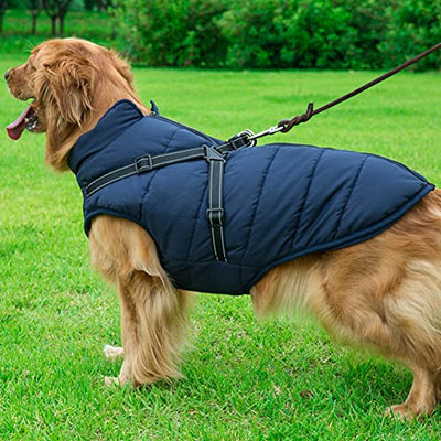 Savlot Hundejacke Winterweste Jacken Hundemantel Hundepullover Haustier Skifahren Kostüm Ärmellose Baumwolle Gepolsterte Weste Mit Brustgurt Gurt