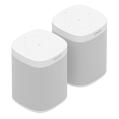 Sonos One Smart Speaker 2-Raum Set, weiß – Intelligente WLAN Lautsprecher mit Alexa Sprachsteuerung & AirPlay – Zwei Multiroom Speaker für unbegrenztes Musikstreaming