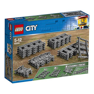 BRICKCOMPLETE Lego City 3er Set: 60337 Personen-Schnellzug, 60238 Weichen & 60205 Schienen