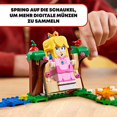 LEGO 71403 Super Mario Abenteuer mit Peach – Starterset, baubares Spielzeug mit interaktiver Prinzessinnen Figur, Gelber Toad und Lemmy