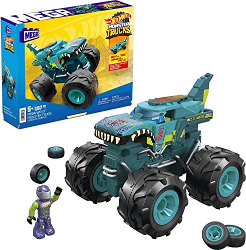 MEGA HDJ95 - Mega Wrex Monster TruckBausatz, Bauspielzeug für Kinder ab 5 Jahren