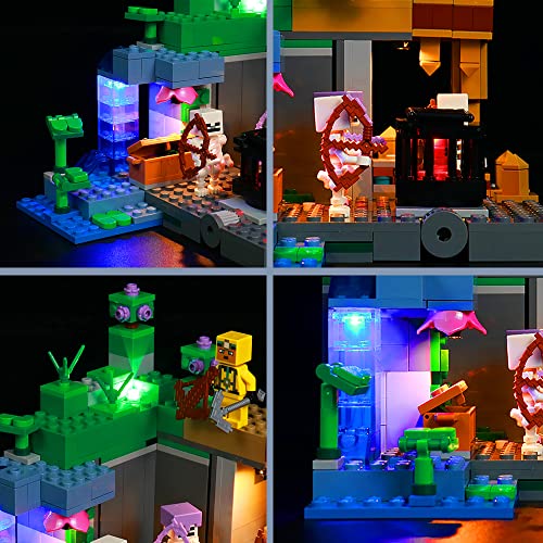 Led Licht Set für Lego 21189 Minecraft Das Skelettverlies Spielzeug Set (Kein Lego-Modell enthalten, nur Beleuchtung), BrickBling Dekoration DIY Beleuchtungsset für Lego Das Skelettverlies