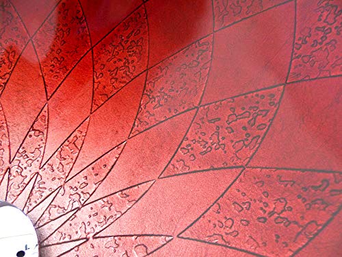 Aufsatz Glas Waschbecken rot Siena 42cm rund Waschschale