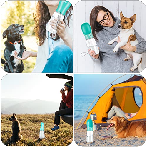 Makerfire Hund Wasserflasche 550ml Haustier Katze Travel Trinkflasche Tragbare Reise Trinkflasche Wasserspender für Camping, Spaziergang, Wandern, Training, Unterwegs Outdoor- Blau