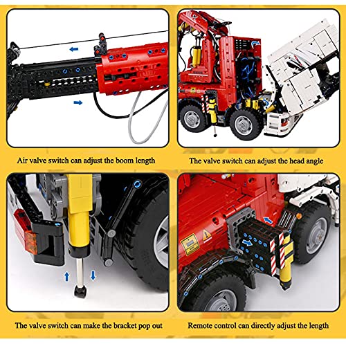 Technik Pneumatik Kran LKW, Mould 19002, Groß Technik Ferngesteuert Truck mit Anhänger, Baufahrzeug Kompatibel mit Lego Technic - 8238 Teile