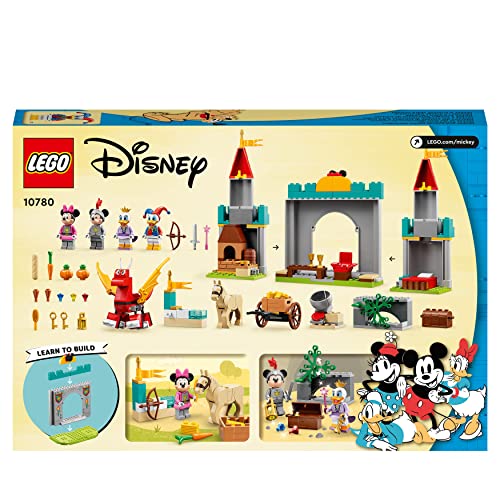 LEGO 10780 Disney Mickys Burgabenteuer Spielzeug-Schloss zum Bauen, inkl. Daisy, Donald Duck, Micky und Minnie Maus, ab 4 Jahre